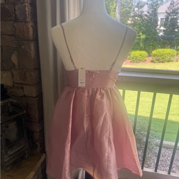 NWT Francesca's Collections Stella Tie Blush Pink Mini Dress XS - Picture 7 of 7